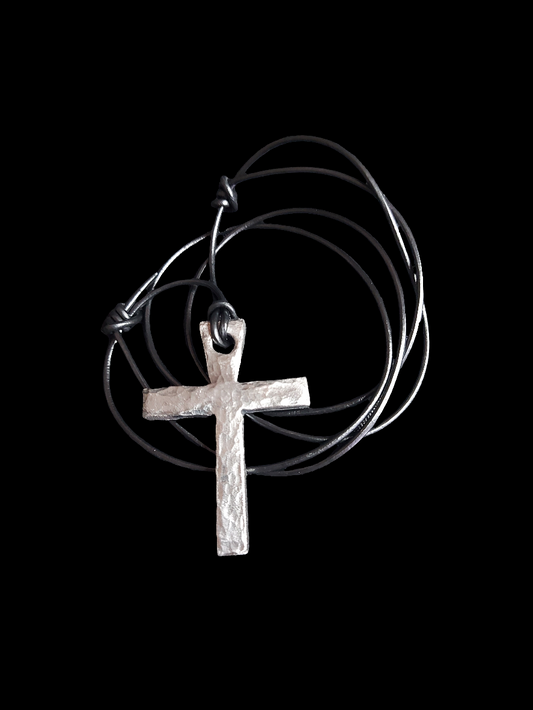 Hammered effect Crucifix