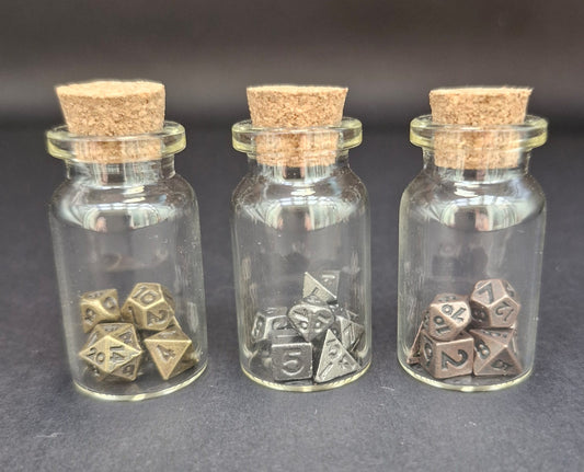 Miniature Dice in a vial