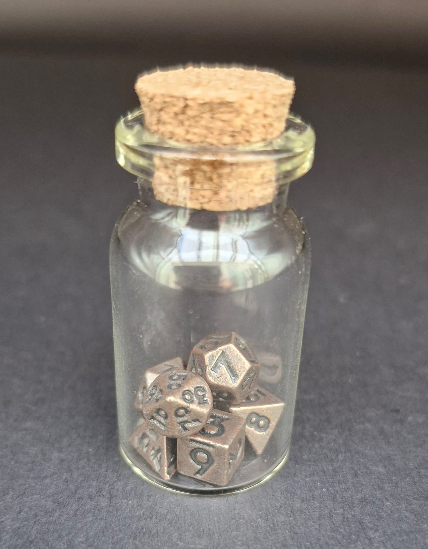 Miniature Dice in a vial