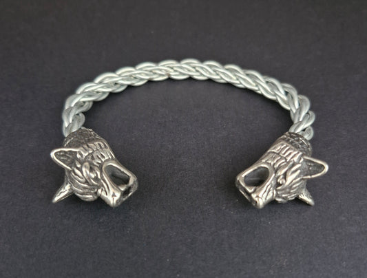 Wolf head armring
