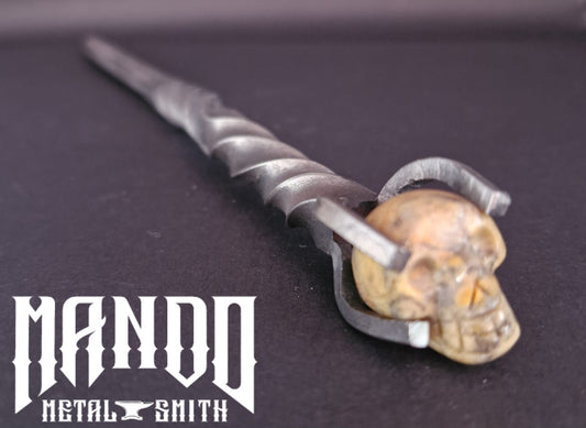 Picasso Jasper Skull Wand