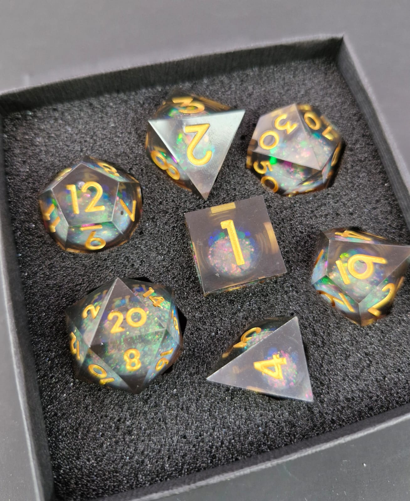 Liquid Core Dice gift boxed set