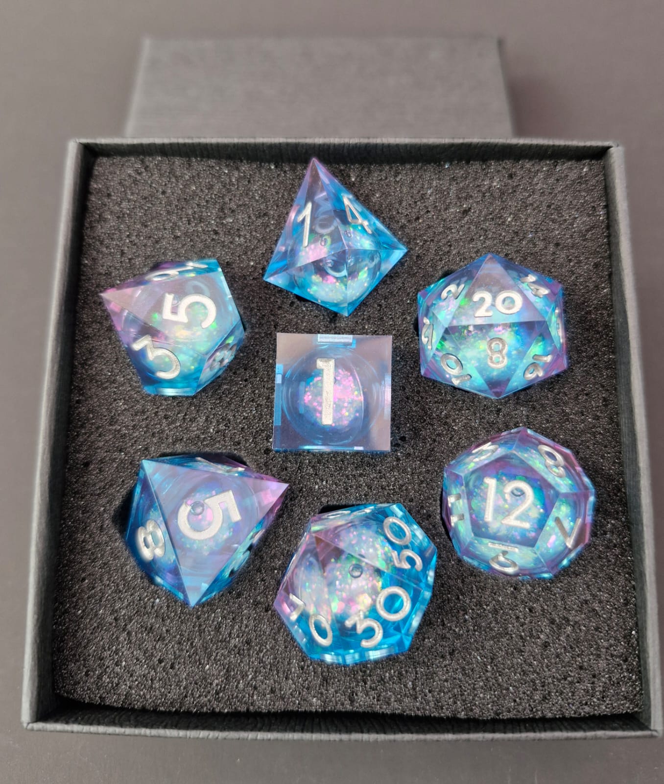 Liquid Core Dice gift boxed set