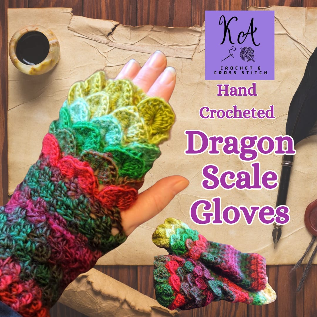 Crochet Dragon Scale gloves