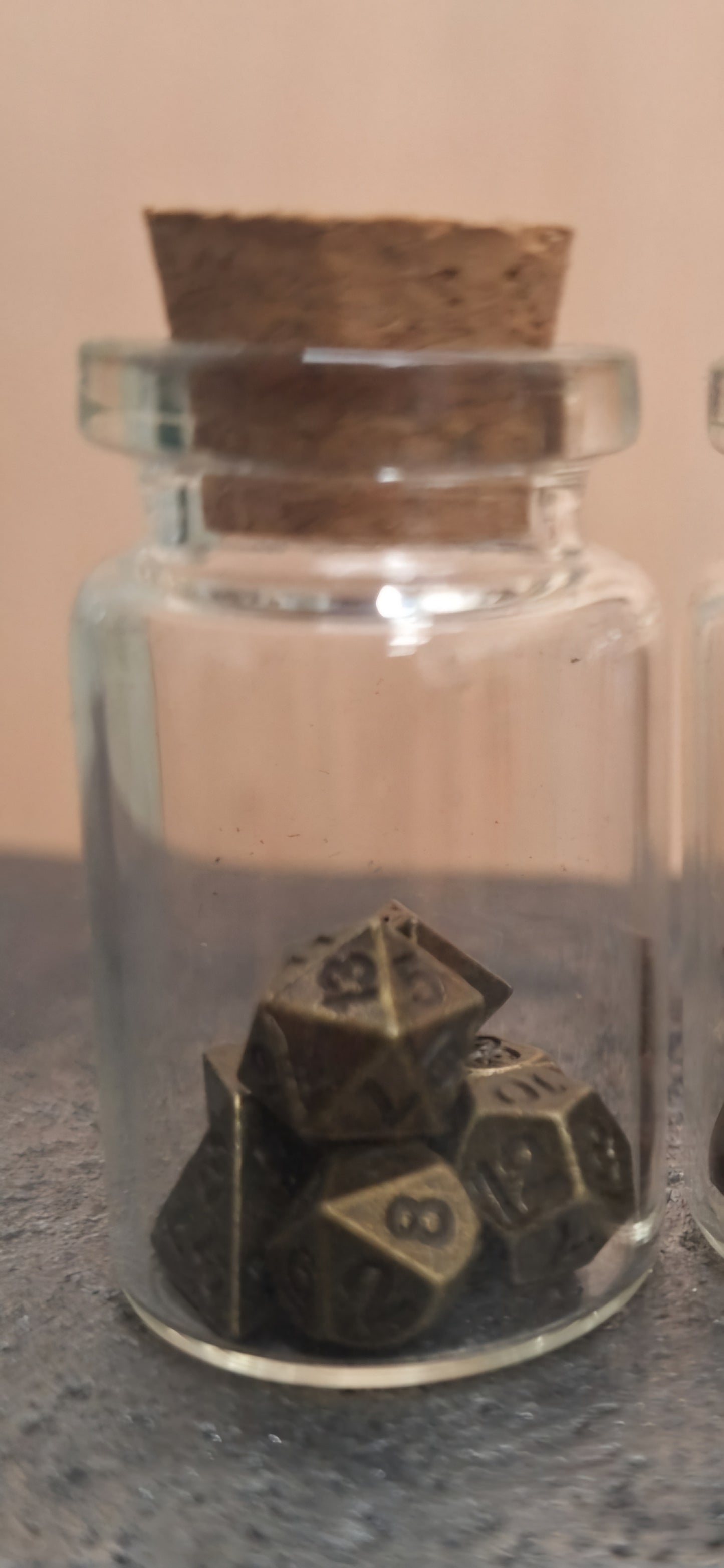 Miniature Dice in a vial