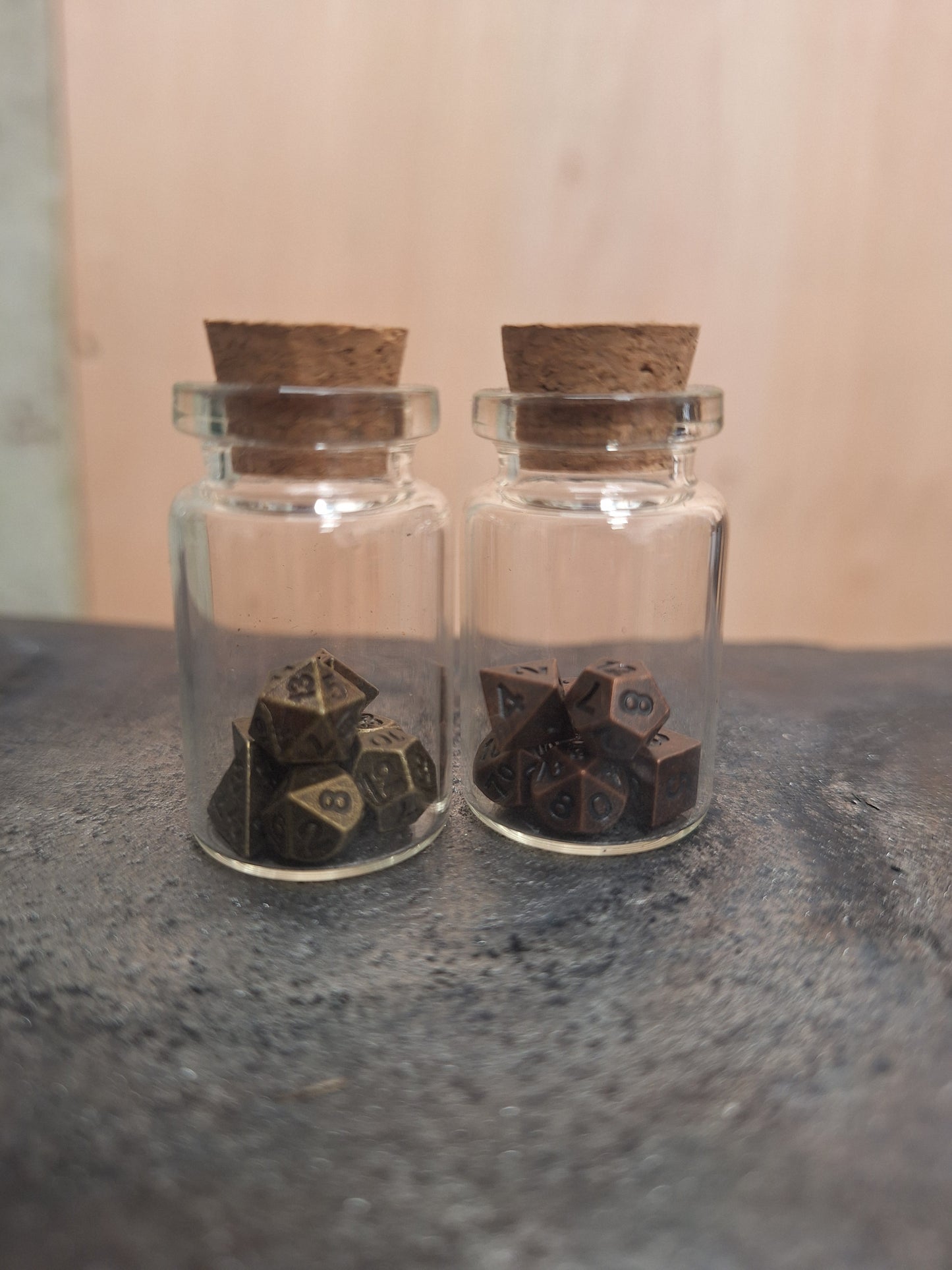 Miniature Dice in a vial