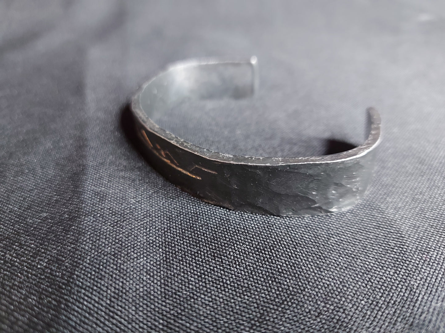 Personalised Hammered effect Armring