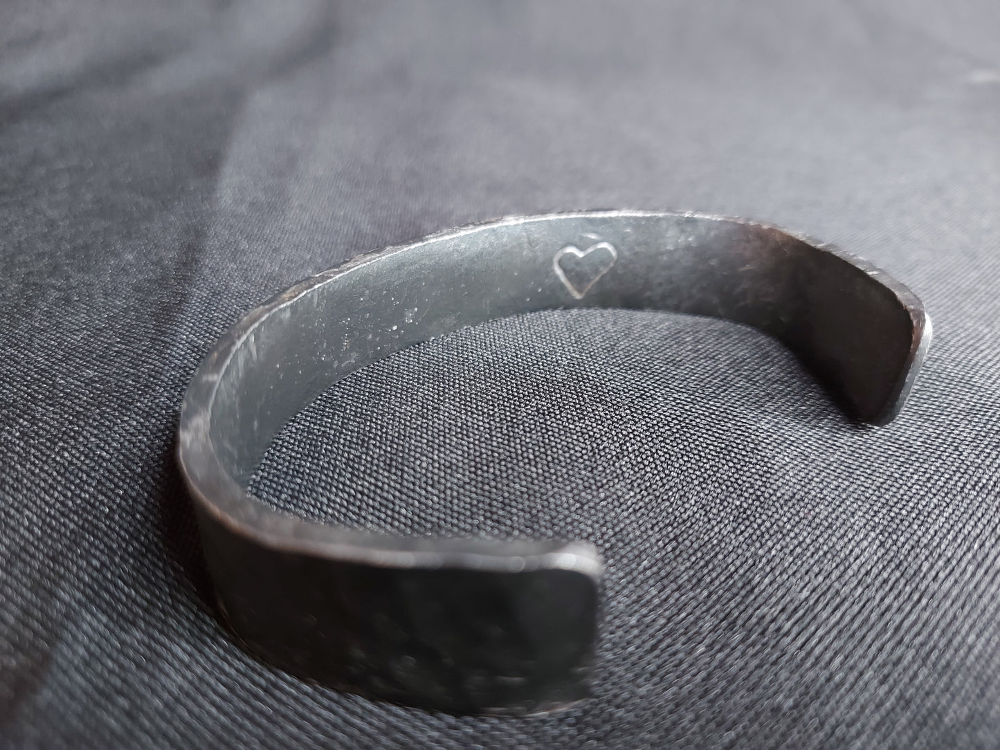 Personalised Hammered effect Armring